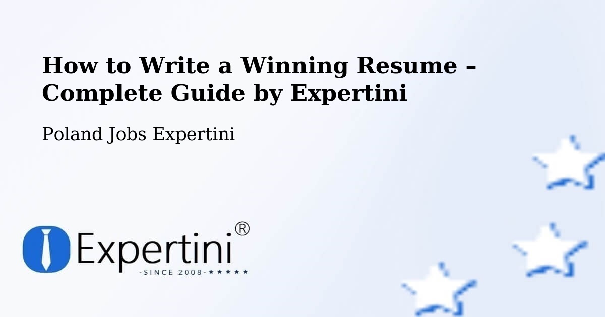 Resume Writing Guide for Job Seekers – Gdynia - Gdynia, Poland Jobs Expertini